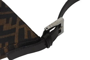 極美品 FENDI フェンディマンマバケット ワンショルダーバッグ ブラウン シルバー金具 中古 64185 