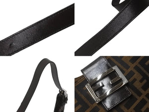 極美品 FENDI フェンディマンマバケット ワンショルダーバッグ ブラウン シルバー金具 中古 64185 