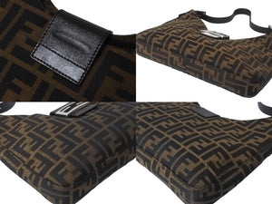 極美品 FENDI フェンディマンマバケット ワンショルダーバッグ ブラウン シルバー金具 中古 64185 