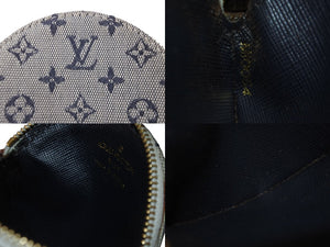 LOUIS VUITTON ルイ ヴィトン ポルトモネロン コインケース 円形 M92460 モノグラムミニキャンバス ネイビー 美品 中古 64188