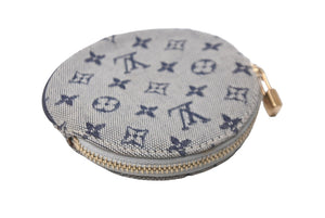 LOUIS VUITTON ルイ ヴィトン ポルトモネロン コインケース 円形 M92460 モノグラムミニキャンバス ネイビー 美品 中古 64188