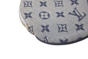 LOUIS VUITTON ルイ ヴィトン ポルトモネロン コインケース 円形 M92460 モノグラムミニキャンバス ネイビー 美品 中古 64188