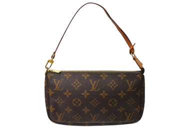LOUISVUITTON ルイヴィトン ミニアクセサリーポーチ ポシェットアクセソワール モノグラム ブラウン ベージュ 中古 64189