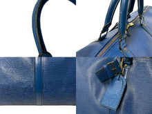 Load image into Gallery viewer, LOUIS VUITTON ルイヴィトン キーポル55 ボストンバッグ エピレザー ブルー M42955 旅行バッグ 青 鞄 良品 中古 64193