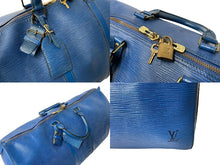 Load image into Gallery viewer, LOUIS VUITTON ルイヴィトン キーポル55 ボストンバッグ エピレザー ブルー M42955 旅行バッグ 青 鞄 良品 中古 64193