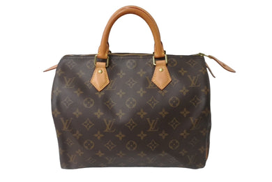 LOUIS VUITTON ルイ ヴィトン スピーディ30 ハンドバッグ M41108 新型 モノグラムキャンバス ブラウン 美品 中古 64197