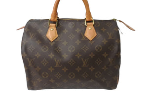 LOUIS VUITTON ルイ ヴィトン スピーディ30 ハンドバッグ M41108 新型 モノグラムキャンバス ブラウン 美品 中古 64197