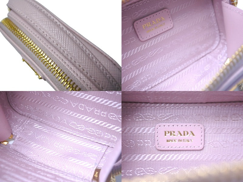 極美品 PRADA プラダ サフィアーノトライアングルロゴ