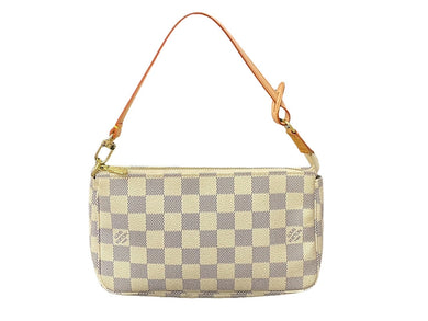 極美品 LOUISVUITTON ルイヴィトン ポシェットアクセソワール アクセサリーポーチ ダミエ アズール N51986 中古 64204