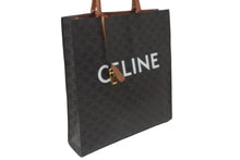 Load image into Gallery viewer, 新品同様 CELINE セリーヌ バーティカルカバ トートバッグ ラージサイズ トリオンフ ブラウン PVC レザー 中古 64212