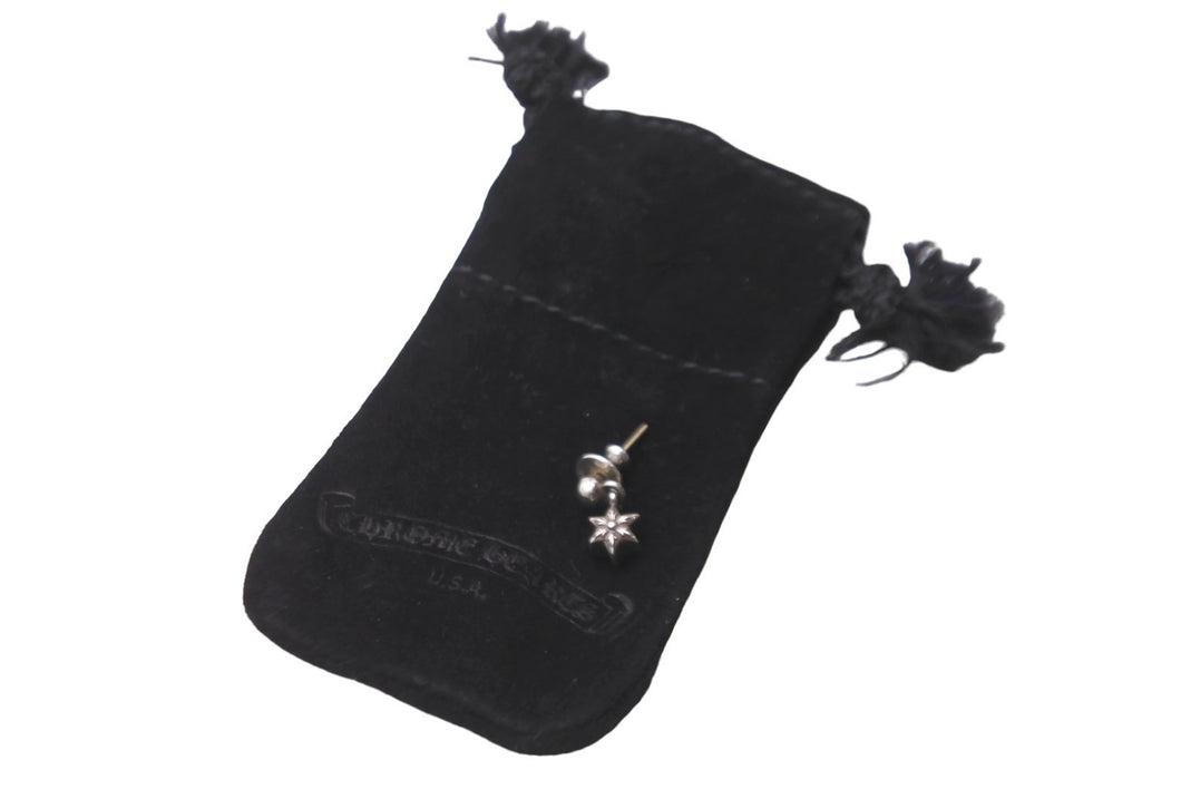 CHROME HEARTS クロムハーツ タイニースタードロップイヤリング ピアス シルバー925 美品 中古 64232