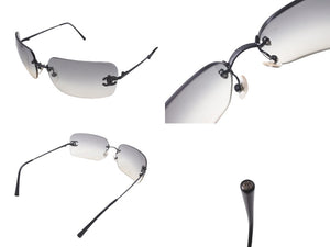 極美品 CHANEL シャネル ココマークラインストーンサングラス 4017-D c.170/8G ブラック サイズ62▫︎17 120 中古 64237
