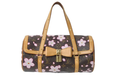 LOUIS VUITTON ルイヴィトン モノグラム 村上隆 チェリーブロッサム パピヨン ブラウン M92009 美品 中古 64238