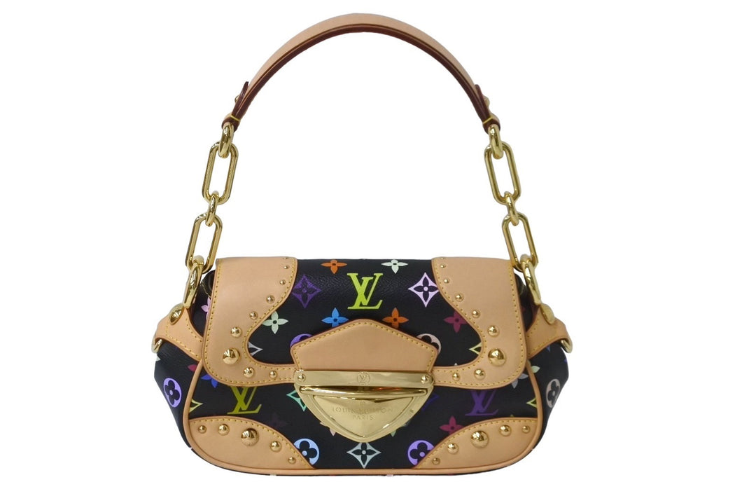 新品同様 LOUIS VUITTON ルイヴィトン マリリン 村上隆 ハンドバッグ マルチカラー チェーン M40128 中古 64240