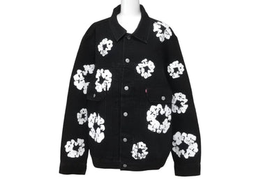 新品未使用 DENIM TEARS × Levi's デニムティアーズ リーバイス デニムジャケット タイプ2 サイズL コットン ブラック 中古 64242
