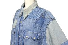 Load image into Gallery viewer, 極美品 RRL LIMITED EDITION ダブルアールエル リミテッドエディション ウエスタンシャツ サイズXL パッチワーク デニム 中古 64251
