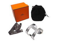 Load image into Gallery viewer, 極美品 HERMES エルメス トゥアレグ PM バングル ブレスレット シルバ−925 重量59.3g アクセサリー ジュエリー 彫刻 入手困難 中古 64257