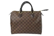 Load image into Gallery viewer, 極美品 LOUIS VUITTON ルイヴィトン ダミエ スピーディ 30 ハンドバッグ N41531 ブラウン ロゴ 鞄 旧型 ゴールド金具 中古 64261