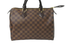 Load image into Gallery viewer, 極美品 LOUIS VUITTON ルイヴィトン ダミエ スピーディ 30 ハンドバッグ N41531 ブラウン ロゴ 鞄 旧型 ゴールド金具 中古 64261