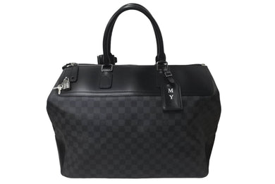 LOUIS VUITTON ルイヴィトン ネオグリニッジ ボストンバッグ N41164 ダミエグラフィット ブラック シルバー金具 良品 中古 64266