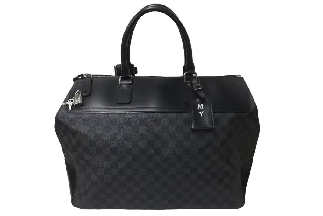 LOUIS VUITTON ルイヴィトン ネオグリニッジ ボストンバッグ N41164 ダミエグラフィット ブラック シルバー金具 良品 中古 64266