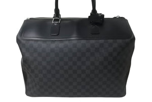LOUIS VUITTON ルイヴィトン ネオグリニッジ ボストンバッグ N41164 ダミエグラフィット ブラック シルバー金具 良品 中古 64266