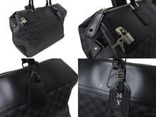 Load image into Gallery viewer, LOUIS VUITTON ルイヴィトン ネオグリニッジ ボストンバッグ N41164 ダミエグラフィット ブラック シルバー金具 良品 中古 64266