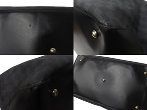 LOUIS VUITTON ルイヴィトン ネオグリニッジ ボストンバッグ N41164 ダミエグラフィット ブラック シルバー金具 良品 中古 64266