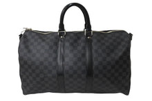 Load image into Gallery viewer, LOUIS VUITTON ルイヴィトン キーポル バンドリエール45 ボストンバッグ ダミエグラフィット N41418 シルバー 美品 中古 64267