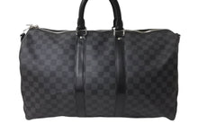Load image into Gallery viewer, LOUIS VUITTON ルイヴィトン キーポル バンドリエール45 ボストンバッグ ダミエグラフィット N41418 シルバー 美品 中古 64267