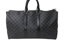 Load image into Gallery viewer, LOUIS VUITTON ルイヴィトン キーポル バンドリエール45 ボストンバッグ ダミエグラフィット N41418 シルバー 美品 中古 64267