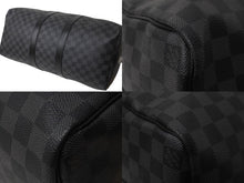 Load image into Gallery viewer, LOUIS VUITTON ルイヴィトン キーポル バンドリエール45 ボストンバッグ ダミエグラフィット N41418 シルバー 美品 中古 64267