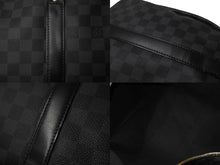 Load image into Gallery viewer, LOUIS VUITTON ルイヴィトン キーポル バンドリエール45 ボストンバッグ ダミエグラフィット N41418 シルバー 美品 中古 64267