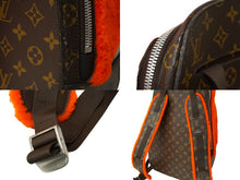 Load image into Gallery viewer, LOUIS VUITTON ルイヴィトン マークニューソン M40277 リュック ムートン オレンジ モノグラム ブラウン 中古 64269