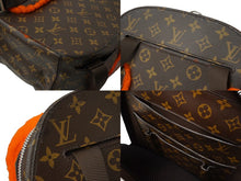 Load image into Gallery viewer, LOUIS VUITTON ルイヴィトン マークニューソン M40277 リュック ムートン オレンジ モノグラム ブラウン 中古 64269