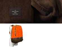 Load image into Gallery viewer, LOUIS VUITTON ルイヴィトン マークニューソン M40277 リュック ムートン オレンジ モノグラム ブラウン 中古 64269