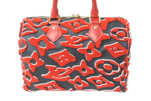 極美品 LOUIS VUITTON ルイヴィトン ウルス フィッシャー ハンドバッグ M45552 スピーディバンドリエール25 レッド系 中古 64270