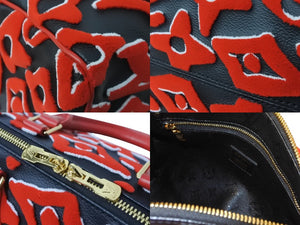 極美品 LOUIS VUITTON ルイヴィトン ウルス フィッシャー ハンドバッグ M45552 スピーディバンドリエール25 レッド系 中古 64270