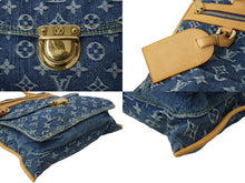 Load image into Gallery viewer, LOUIS VUITTON ルイヴィトン モノグラムデニム フラットショッパー トートバッグ M95018 ブルー ロゴ 鞄 廃番 中古 64271