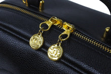 Load image into Gallery viewer, 極美品 CHANEL シャネル ココマーク バニティ 4番台 キャビアスキン ブラック ゴールド金具 中古 64275