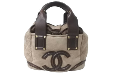 CHANEL シャネル ハーフマトラッセ ハンドバッグ CC ココマーク 10番台 ブラウン ムートン レザー ゴールド金具 良品 中古 64276