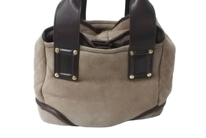 CHANEL シャネル ハーフマトラッセ ハンドバッグ CC ココマーク 10番台 ブラウン ムートン レザー ゴールド金具 良品 中古 64276