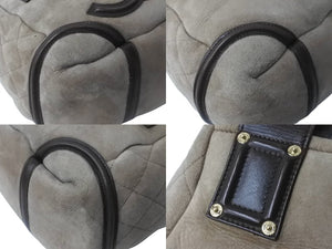 CHANEL シャネル ハーフマトラッセ ハンドバッグ CC ココマーク 10番台 ブラウン ムートン レザー ゴールド金具 良品 中古 64276