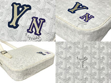 Load image into Gallery viewer, 極美品 GOYARD ゴヤール ショルダーバッグ ヨナMM イニシャル入り ヘリンボーン柄 ホワイト シルバー金具 中古 64278