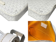 Load image into Gallery viewer, 極美品 GOYARD ゴヤール ショルダーバッグ ヨナMM イニシャル入り ヘリンボーン柄 ホワイト シルバー金具 中古 64278