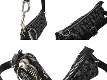 Load image into Gallery viewer, Christian Dior クリスチャンディオール ワンショルダー ハンドバッグ トロッター 08-BO-0015 コットンキャンバス グレー 美品 中古 64280