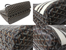 Load image into Gallery viewer, GOYARD ゴヤール ダブル サンルイPM トートバッグ ブラック コーティングキャンバス カーフスキン LME020194 美品 中古 64282