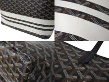 Load image into Gallery viewer, GOYARD ゴヤール ダブル サンルイPM トートバッグ ブラック コーティングキャンバス カーフスキン LME020194 美品 中古 64282