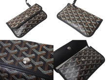 Load image into Gallery viewer, GOYARD ゴヤール ダブル サンルイPM トートバッグ ブラック コーティングキャンバス カーフスキン LME020194 美品 中古 64282