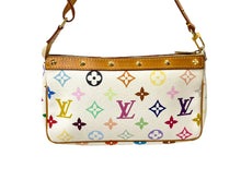 Load image into Gallery viewer, LOUIS VUITTON ルイヴィトン ポシェット アクセソワール アクセサリーポーチ M92649 モノグラムマルチカラー ホワイト 美品 中古 64285
